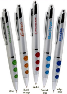Pens: Spiral Rubber Grip Pens